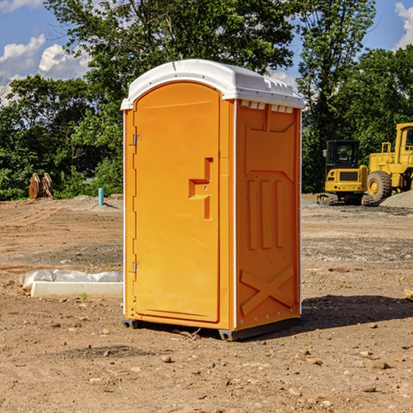 how often are the porta potties cleaned and serviced during a rental period in Prairie Creek